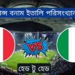 ফ্রান্স বনাম ইতালি পরিসংখ্যান হেড টু হেড