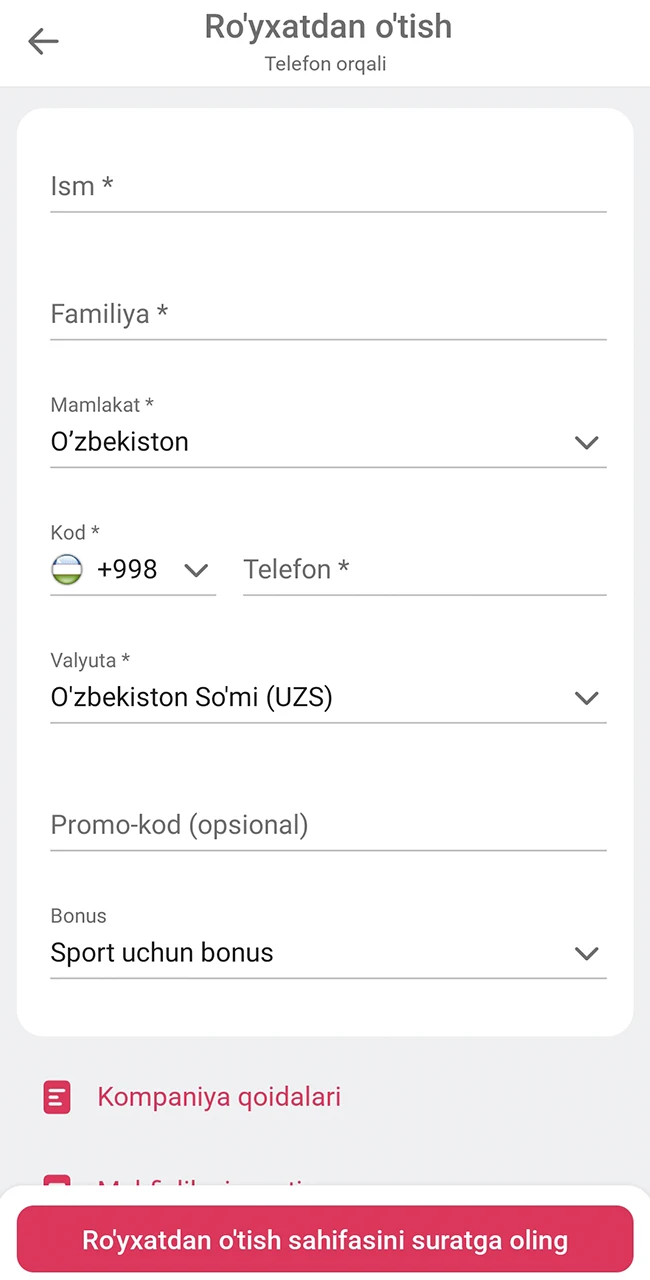 Rasmiy DBBet saytida ro‘yxatdan o‘ting va g‘alaba qozoning.