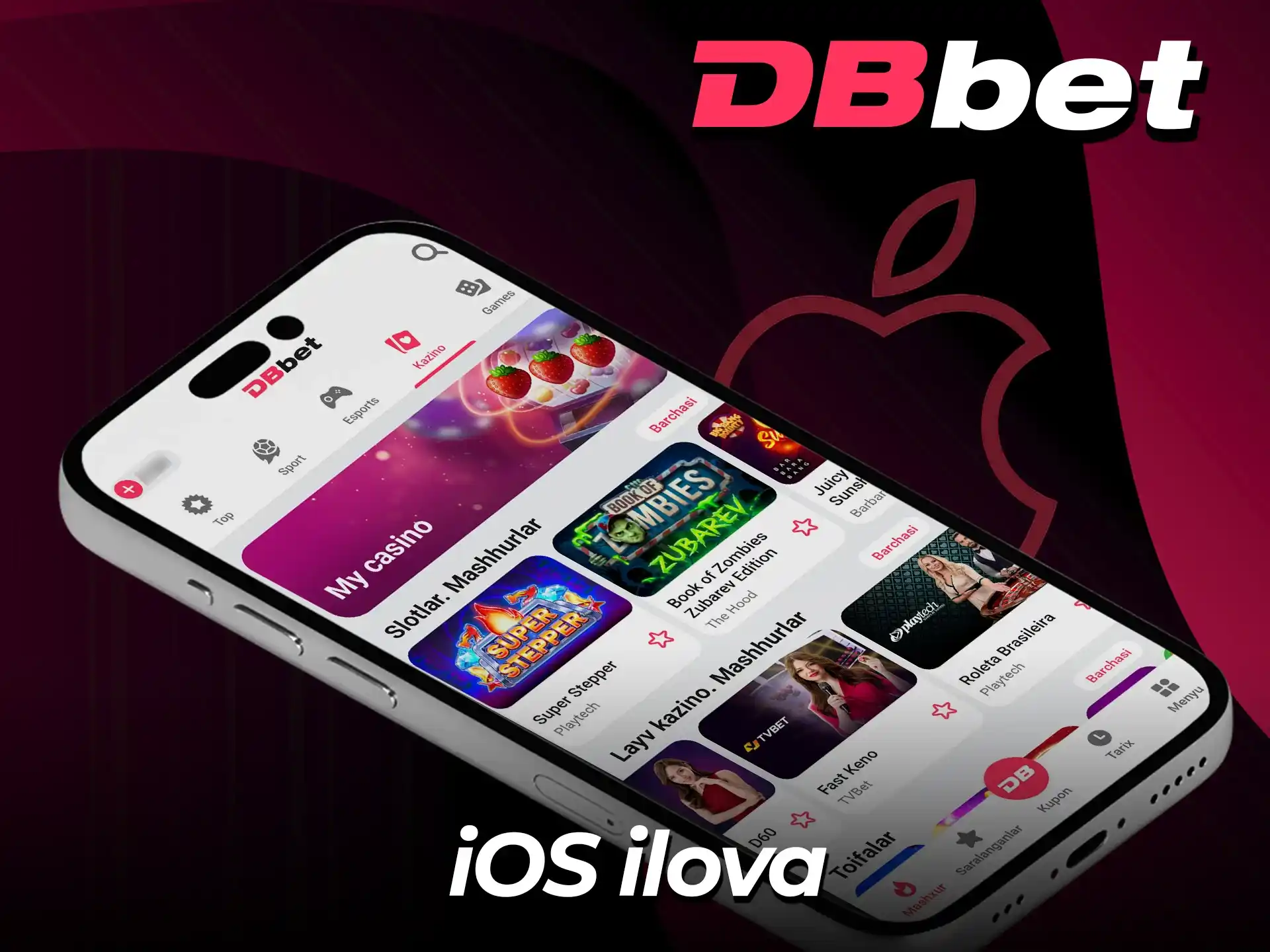 iPhone qurilmangizga DBBet ilovasini hoziroq o‘rnating.